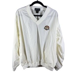 Izod‎ Club Windbreaker Men S-M White US Open Congressional 1997 V-Neck Pullover